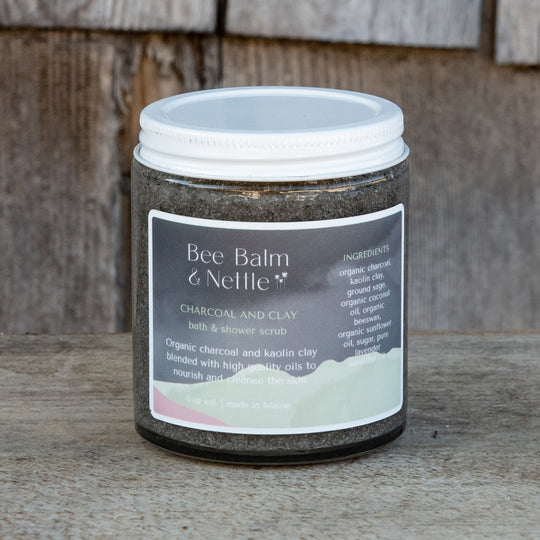 Charcoal and Clay bath and shower scrub